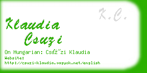 klaudia csuzi business card